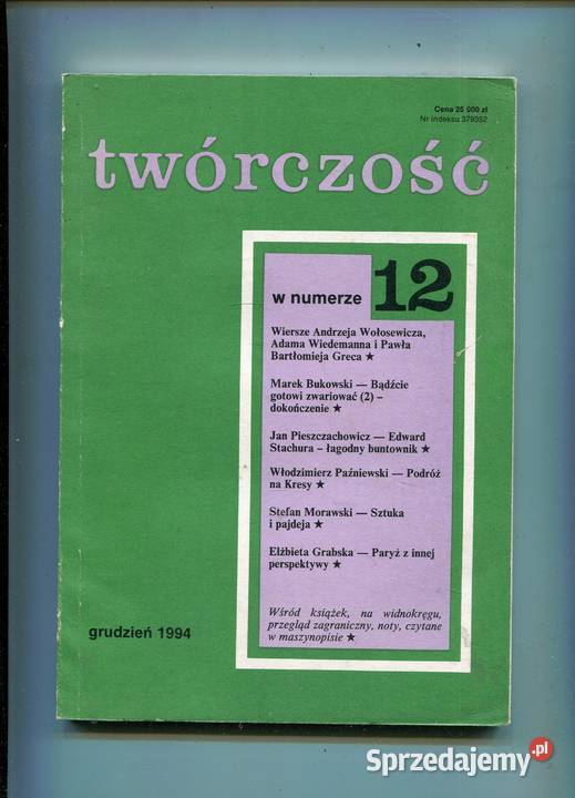 Twórczość 1994 12 zachodniopomorskie Szczecin