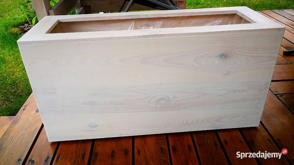 Skrzynia z donicą stolik kawowy zestaw na balkon świętokrzyskie Krasów