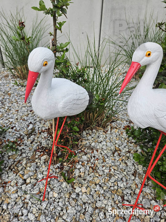 Figurki bocian bociek do ogrodu dekoracja wielkopolskie Śrem