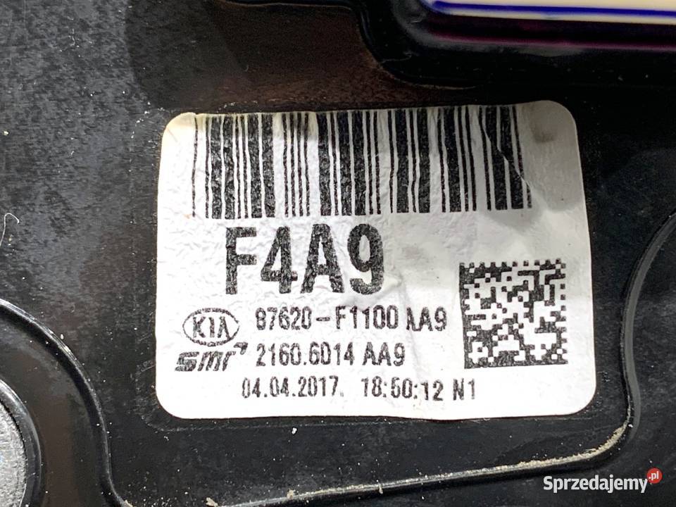 LUSTERKO PRAWY KIA SPORTAGE IV SUV True Red A9