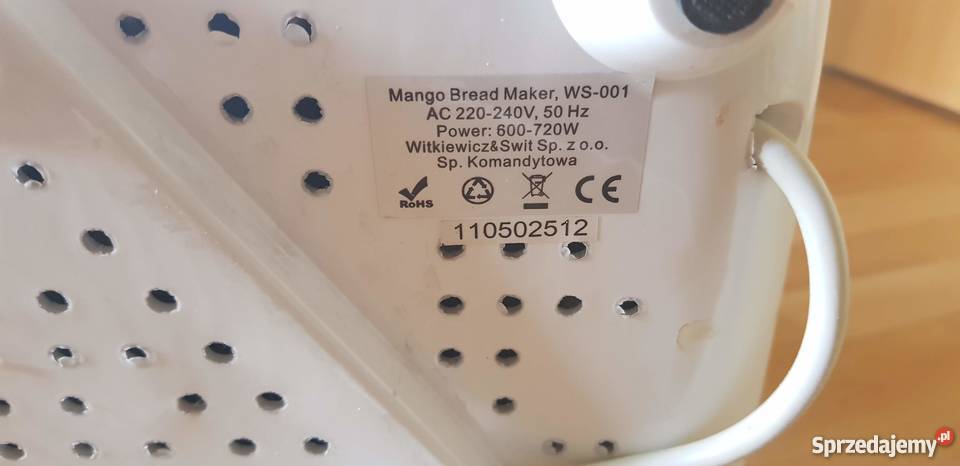 Urządzenie do wypieku chleba Mango Bread Maker Zielona Góra