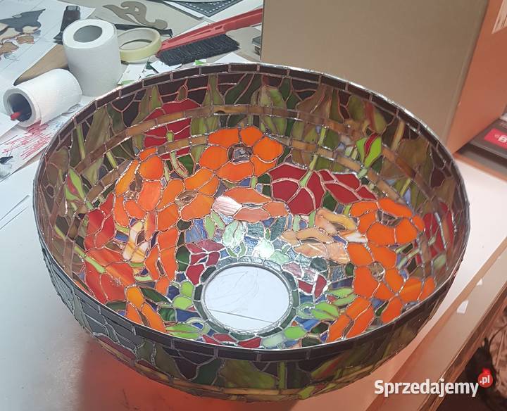 Lampa replika Tiffany MAKI 18 Witraże Piątnica wielokolorowy