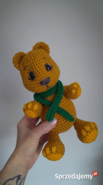 Miś wykonany na szydełku Maskotki Tychy sprzedam