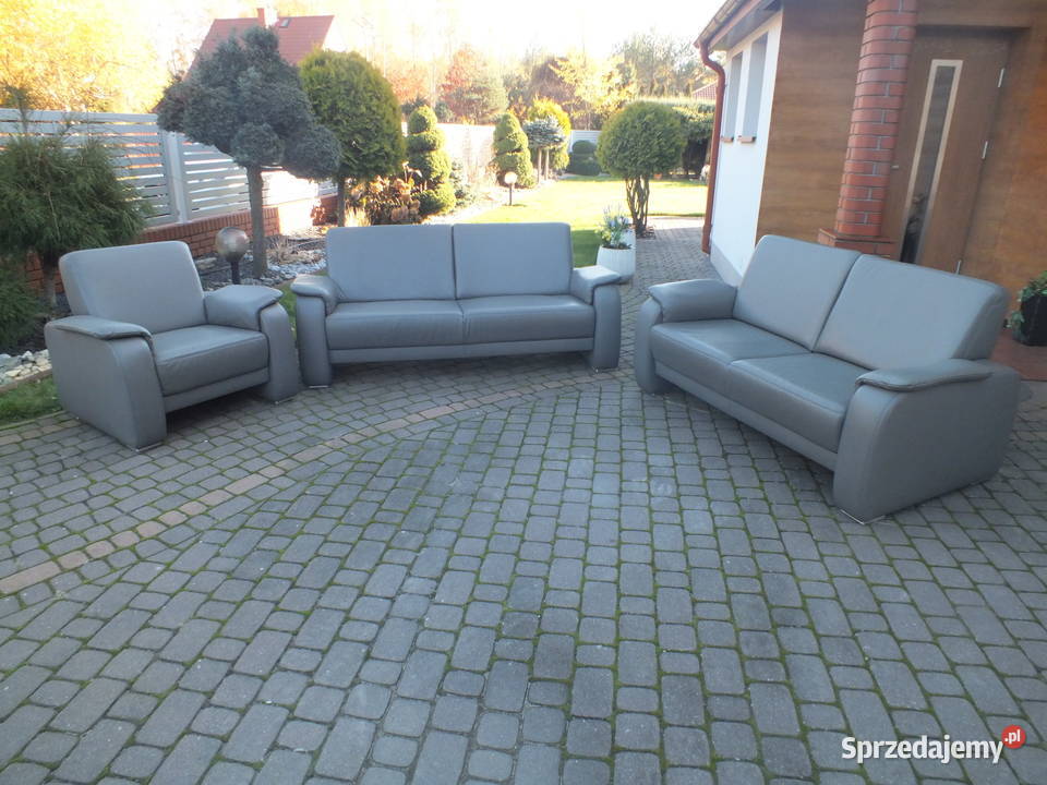 Komplet wypoczynkowy zestawy kanap ze skóry sprzedam
