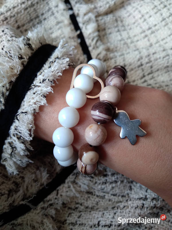 Bransoletki damskie z Jaspisu i Agatu białego z Kielce sprzedam