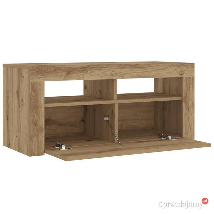 Szafka pod TV z oświetleniem LED dąb artisan Warszawa