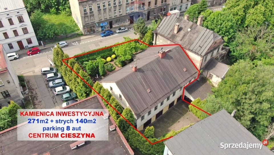 Kamienica inwestycyjna parking 8 aut centrum Cieszyn
