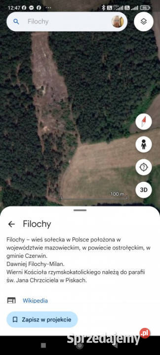Grunt rolny 3 ha obszar Milewo Tosie Filochy Sprzedaż