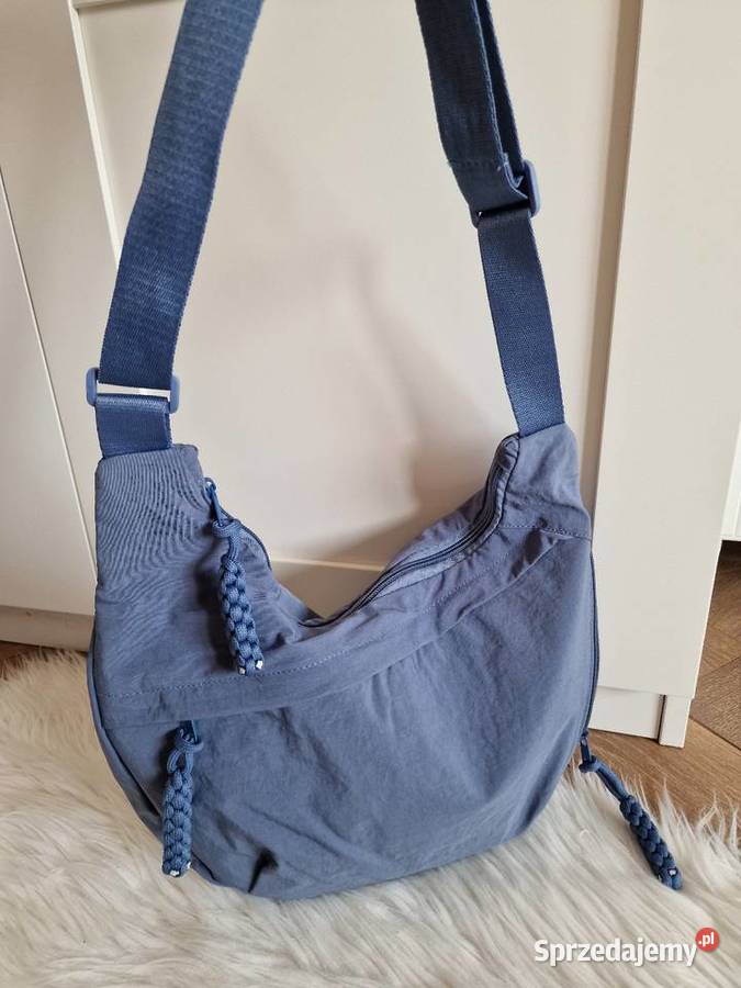 Torba na ramię niebieska miejska torebka Galanteria i dodatki Kłodzko