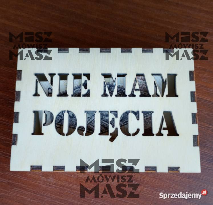 Pudełko na pieniądze kasę hajs Mikołaja Racot
