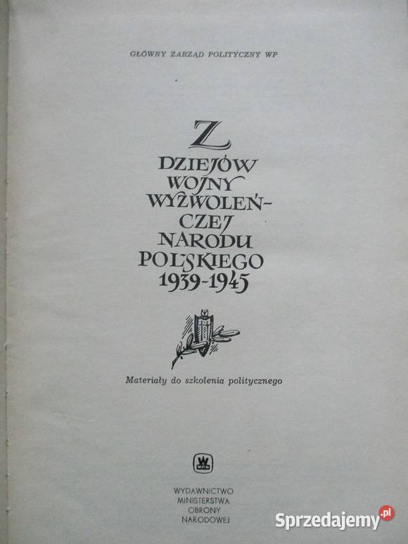 Z dziejów wojny wyzwoleńczej narodu polskiego Książki naukowe i popularnonaukowe