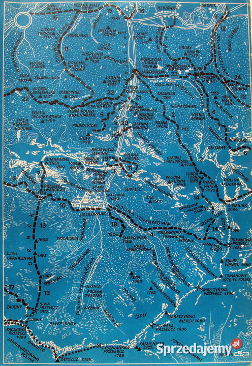 Tatry Polskie Dolina Kościeliska mapa Limanowa sprzedam