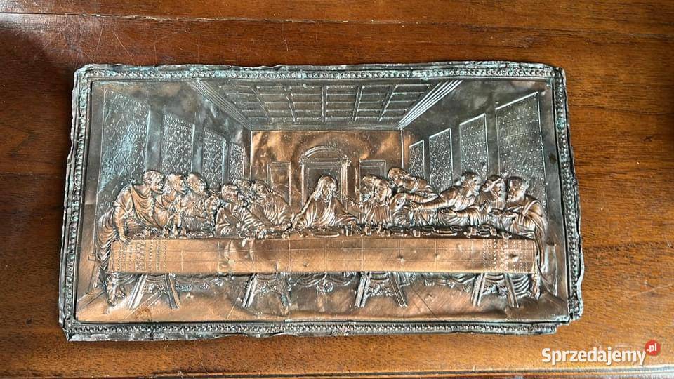 Płytka miedziana miękka Ostatnia Wieczerza Wym Gdańsk sprzedam