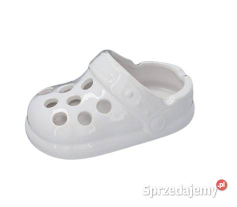 Biała Popielniczka Ceramiczna w Kształcie Klapka Ostrowy nad Okszą