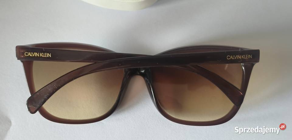 Okulary przeciwsłoneczne Calvin Klein brązowe Myślenice sprzedam