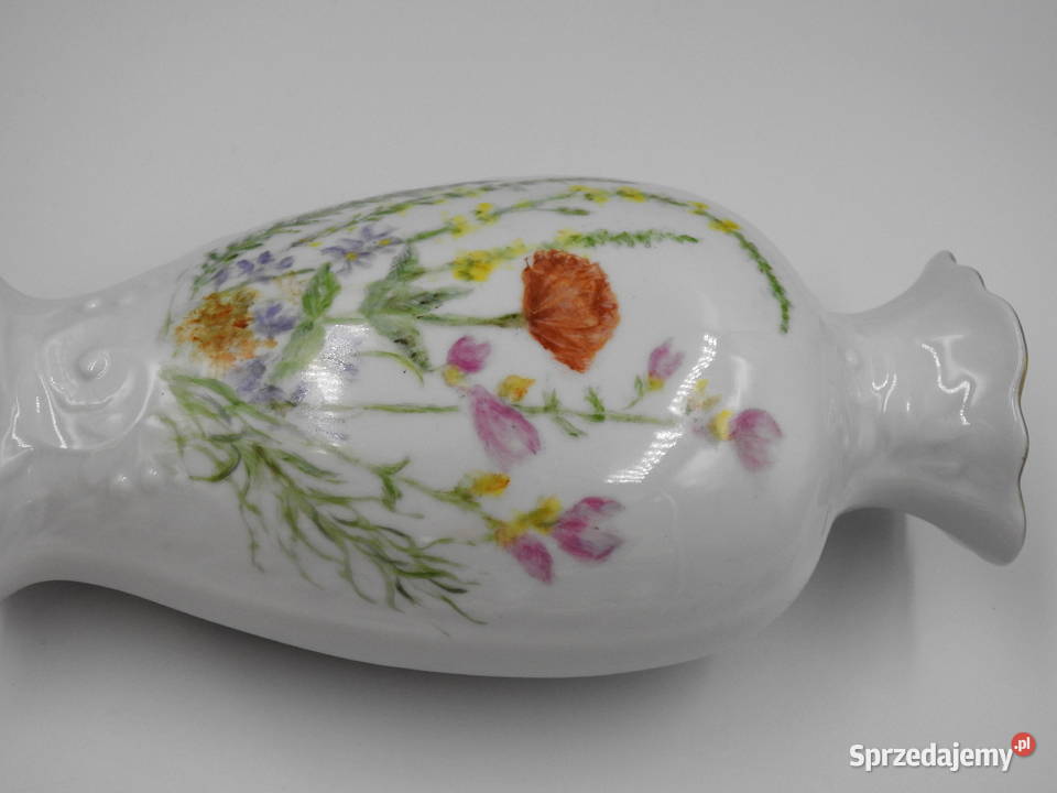 Piękny porcelanowy wazon sygnowany niemiecki kujawsko-pomorskie Inowrocław