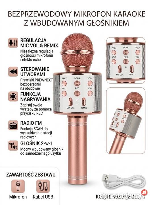 Mikrofon karaoke bezprzewodowy zabawka dziecka Łódź sprzedam