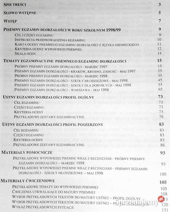 Język niemiecki Informator maturalny Matura 1999 Pozostałe Chełm
