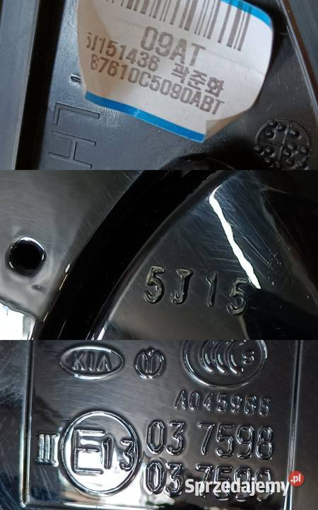KIA SORENTO III LUSTERKO LEWY PRZÓD ASYSTENT osobowe Pleszew