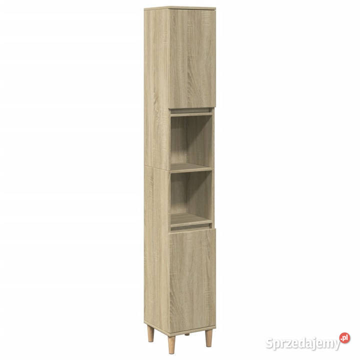Szafka łazienkowa dąb sonoma 30x30x190 WM849657 Łazienkowe Warszawa