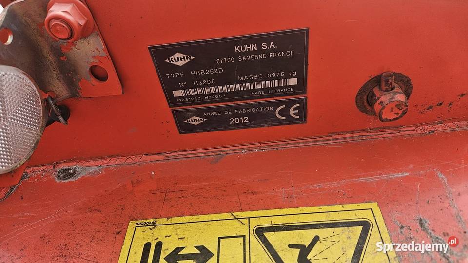 Brona wirowa kuhn hrb 252 Rolnictwo łódzkie Uniejów