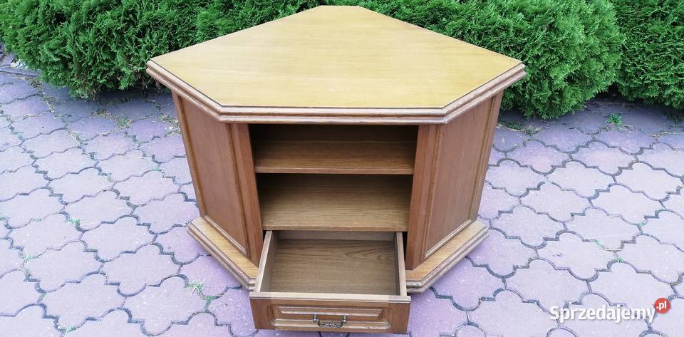 Szafka RTV narożna dębowa stylowa komoda Garwolin