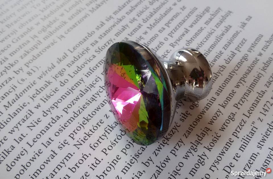 Uchwyt kryształowy do mebli gałka do mebli 3cm