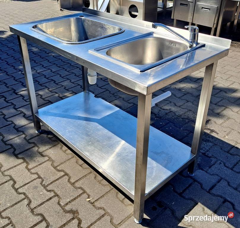ZLEW GASTRO 2 KOMOROWY Z PÓŁKĄ 1206085 M801N