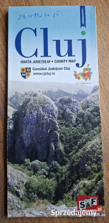 Rumunia Cluj Harta Judetului County Map SF Kraków sprzedam