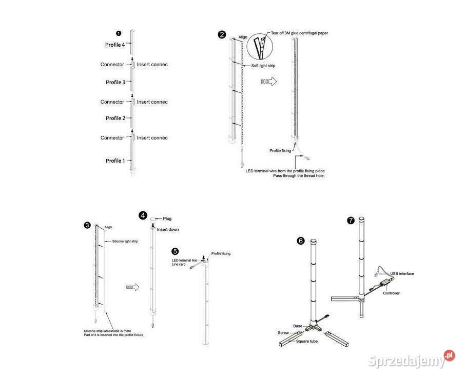 lampa podłogowa kolorowe nastrojowe światła LED