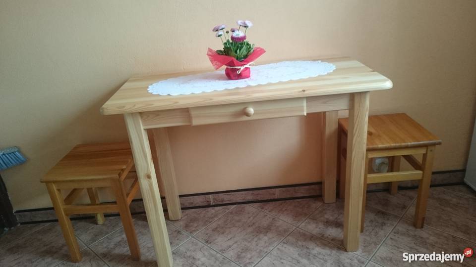 NOWY masywny stół 120x80x75 drewniany do kuchni 75cm Sosnowiec sprzedam