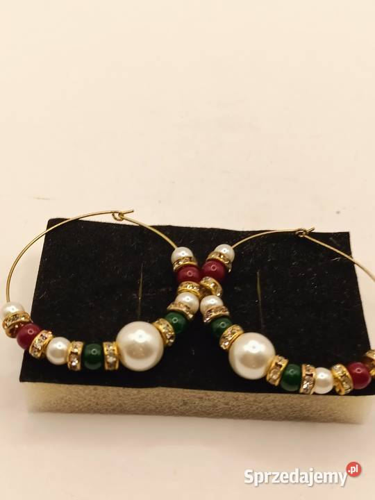 BIŻUTERIA KOLCZYKI DELIKATNE BŁYSZCZĄCE KOŁA Z Ozdoby Zamość