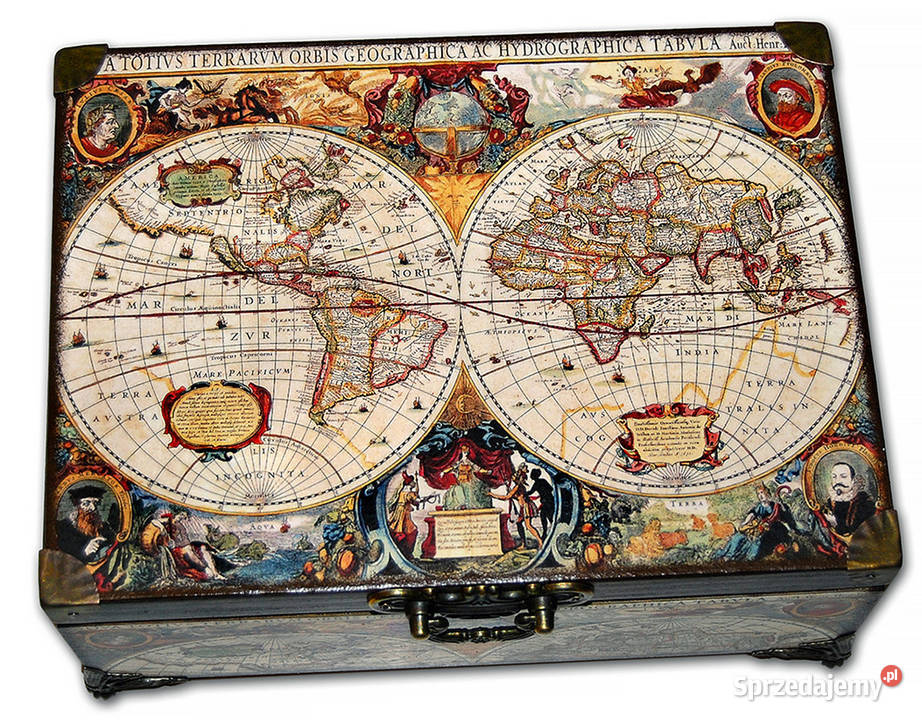 okuta SZKATUŁKA drewniana STARA MAPA 6 Bydgoszcz
