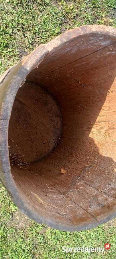Stara beczka drewniana donica dzieża dłubanka Mniszew