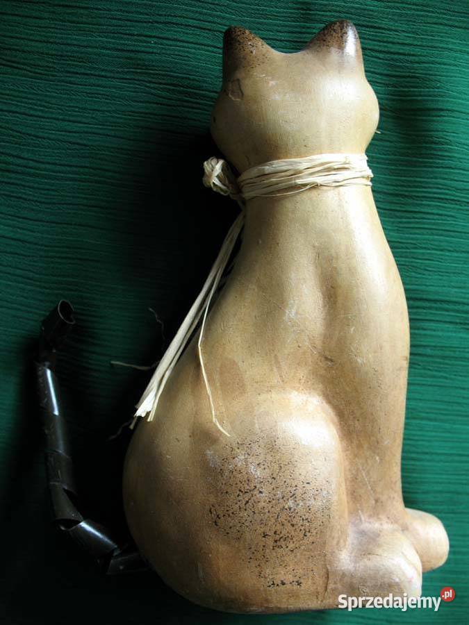 KOT z kokardą Figurka ceramika 15 wesoły kotek Siedlce