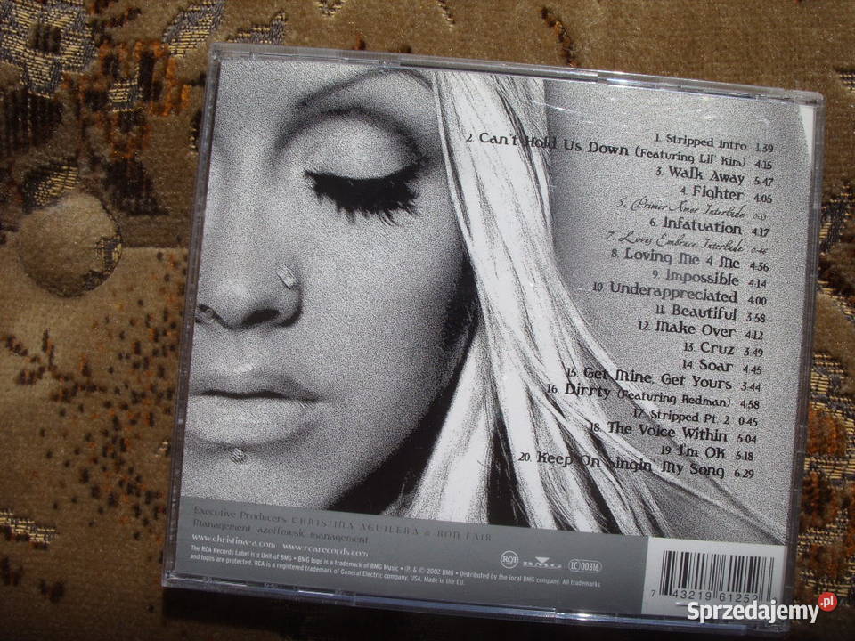 Pop CD CHRISTINA AQUILERASTRIPPED 2002 pop dolnośląskie Wołów sprzedam