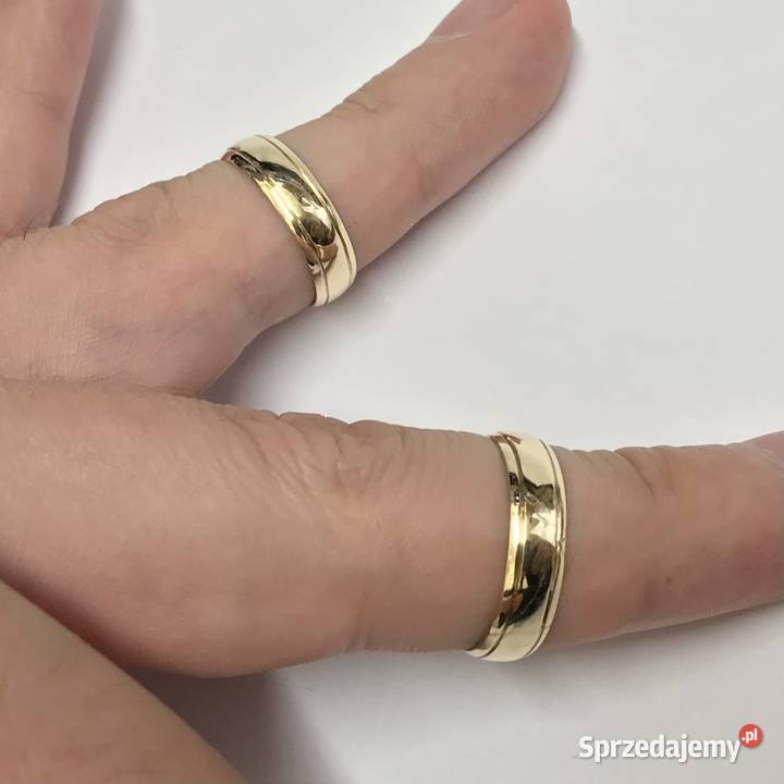 Złote OBRĄCZKI ślubne 585 14K cudowne r17 i 18