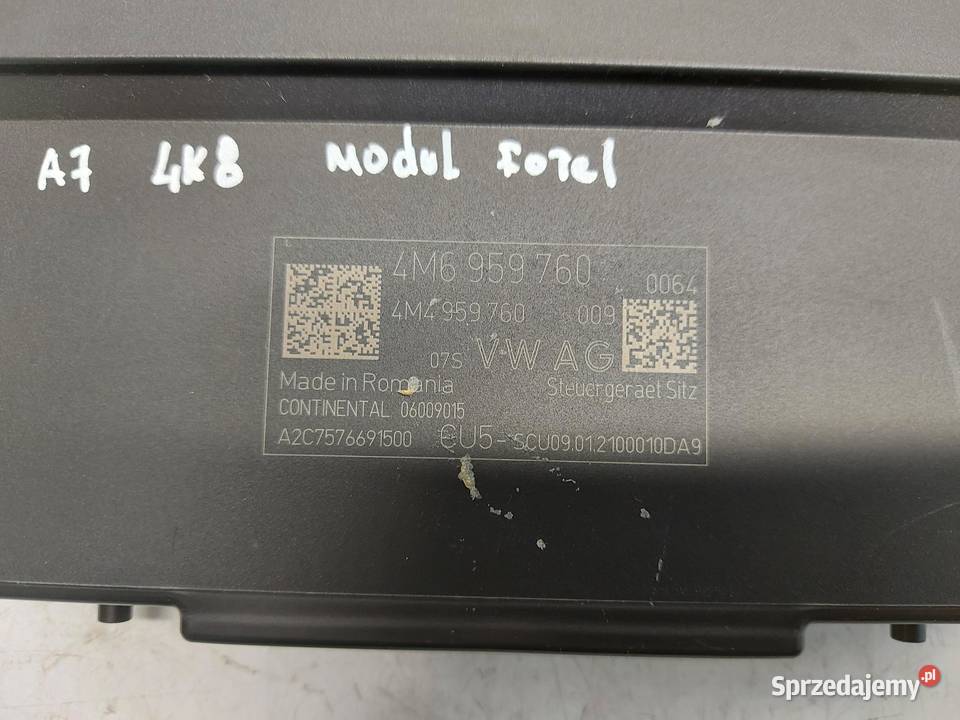 Audi A7 II 4K8 4M0 TFSI MDUŁ STEROWNIK FOTELA osobowe