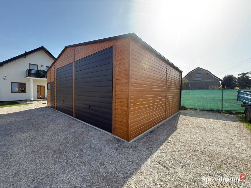 Garaż blaszany 9x7 wyższy hala wiata producent Giżycko