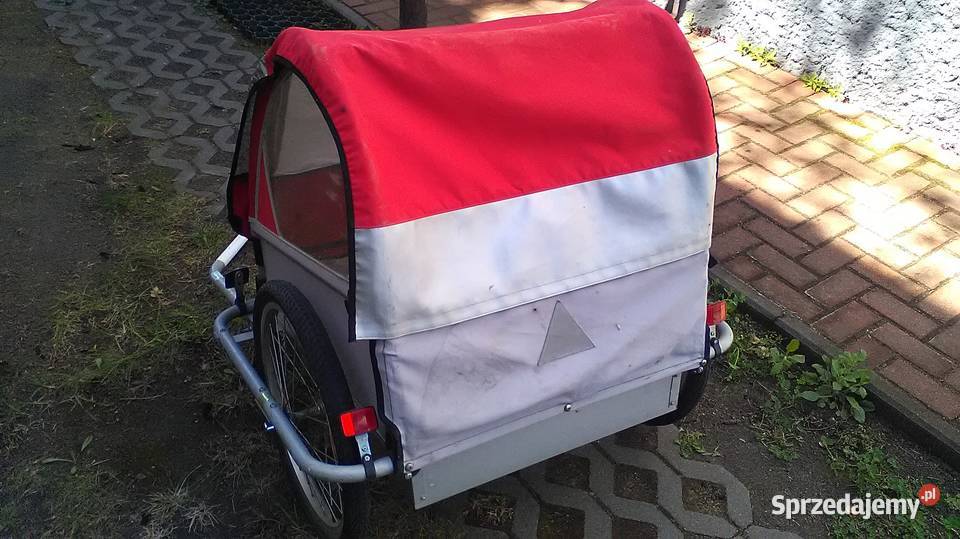 Przyczepka rowerowa dzieci Alu ze skrzynią Poznań