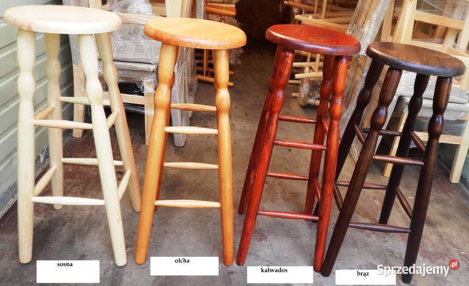 Taboret drewniany NOWY 32 ryczka kolory na Sosnowiec