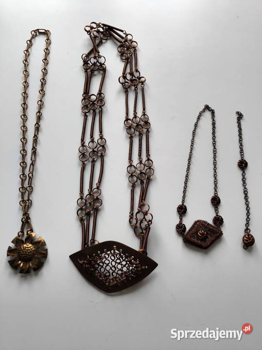 Unikatowa biżuteria z miedzi i mosiądzu lata łódzkie