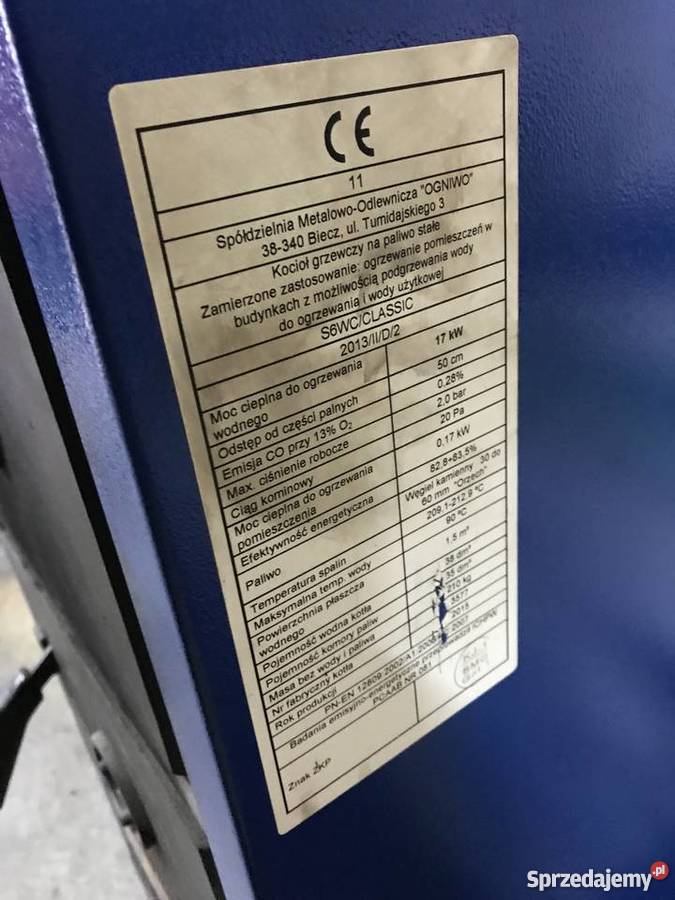Ogniwo Biecz S6Wc Classic 15 17Kw Pławniowice sprzedam