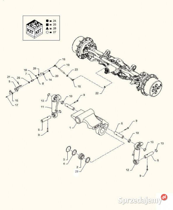 Holland T6090 T6070 Zestaw serwisowy 87436718 Pozostałe sprzedam
