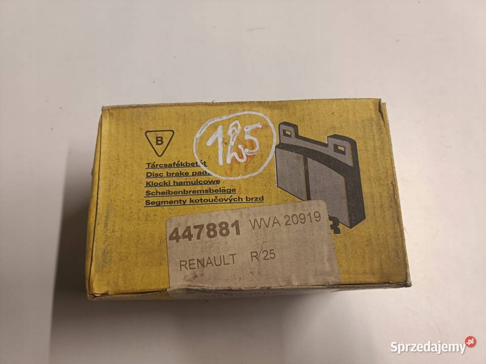 KLOCKI HAMULCOWE Renault R25 PRZEDNIE przód osobowe Rudka