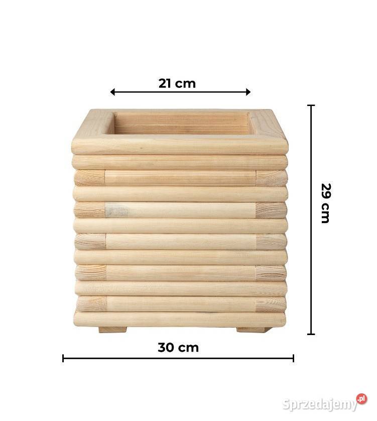 Donica drewniana 3D nowoczesna industrialna