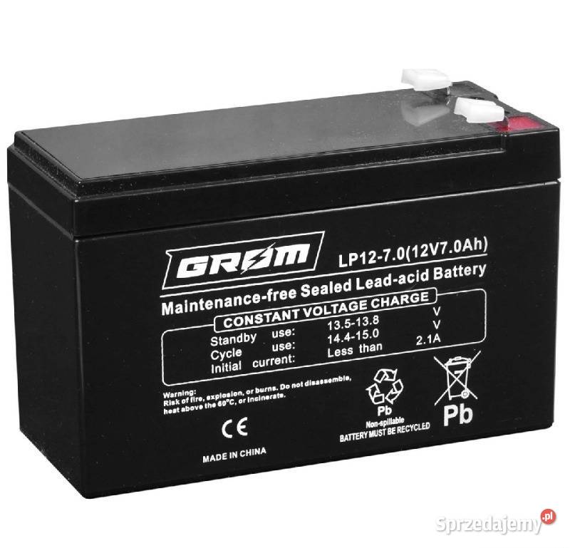 Akumulator żelowy 12V 7Ah GROM LP1270 Łódź sprzedam