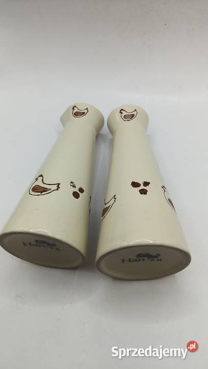 Dwa pojemniki butelki na ocet olej kury drób Akcesoria kuchenne Zamość