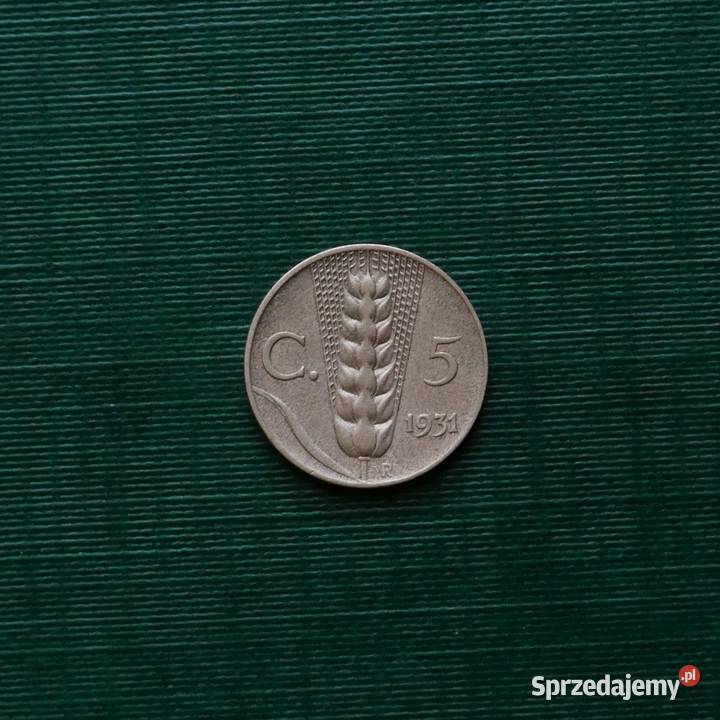 WŁOCHY 5 centesimi 1931r śląskie Gliwice