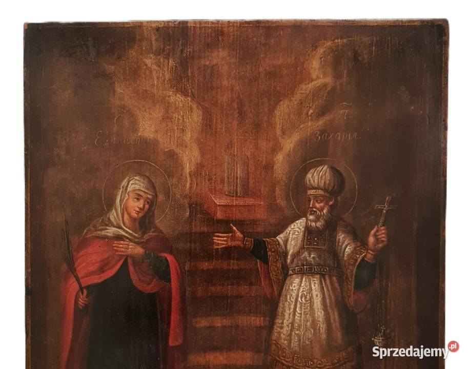 Ikona Święta Elżbieta i Święty Zachariasz 0041 mazowieckie Warszawa